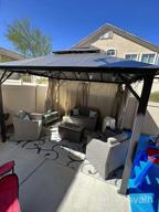 img 1 attached to 10' X 12' YOLENY Hardtop Gazebo: Permanent Aluminum Patio Gazebo With Double Roof, Curtains & Netting Included! review by Eric Grayson