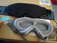 img 1 attached to Get A Restful Sleep Anywhere With BeeVines Molded Night Eye Sleep Mask - 2 Pack Set For Men & Women In Black & Metallic Grey With Adjustable Strap And 3D Contoured Design Perfect For Travel And Yoga review by Dante Jeppi