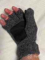 img 1 attached to ViGrace Winter Knitted Convertible Fingerless Gloves Wool Mittens Warm Mitten Glove For Women And Men review by Victoria Smith