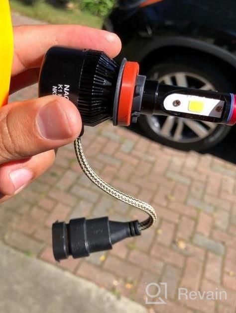 img 1 attached to NAOEVO H11B LED Headlight Bulb, 60W 6400LM 6500K White Super Bright Conversion Kit With Extension Cable review by Kyle Deel