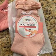 img 1 attached to 2 Pairs 100% Cotton Moisturizing Socks For Women - Dry Feet Overnight, Breathable Heel Hydrating Foot Spa Treatment To Heal Eczema. review by Scott Maddocks