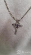 img 1 attached to Teen's or Women's Heart Gem Cross Pendant Necklace in Sterling Silver review by Patricia Casillas