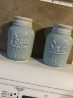 картинка 1 прикреплена к отзыву Vintage Mason Jar Salt & Pepper Shakers Adorable Decorative Mason Jar Decor For Vintage, Rustic, Shabby Chic - Sturdy Ceramic In Coral - 3.5 Oz. Cap от Luis Green