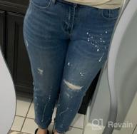 img 1 attached to Women'S Distressed Jeans - Ripped Hole Destroyed Raw Hem Jean Boyfriend Cool Denim Pants By Heipeiwa review by Kelz Dixon