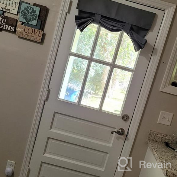 картинка 1 прикреплена к отзыву HOMEIDEAS Light Grey French Door Curtains: Privacy, Light-blocking and Insulated Tie Up Shades for Glass Door - 1 Panel от Darrell Sharp