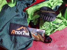 img 7 attached to Ultra-Light Camping Hammock By AnorTrek With Tree Straps - Portable Parachute Nylon Hammock For Solo Or Double Use, Ideal For Hiking, Backpacking, And Travel