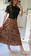 img 1 attached to CHARTOU Women'S High Waisted Pleated Midi-Long Skirt With Elastic Waistband And Stylish Leopard Print Design review by Michelle Bell