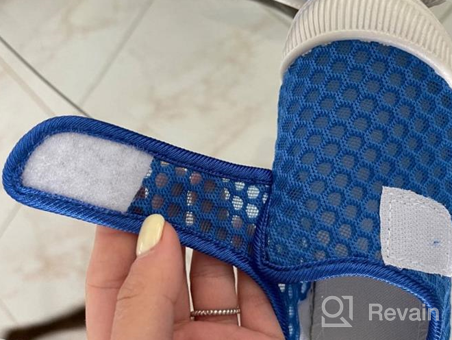 img 1 attached to EQUICK Toddler Kids Water Shoes | Breathable Mesh Running Sneakers Sandals | Boys Girls Running Pool Beach Footwear review by Joe Mix