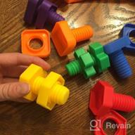 img 1 attached to Skoolzy Nuts And Bolts Fine Motor Skills Toys - Sensory Fidget Toy For Kids, Occupational Therapy Toddler Toys – Montessori Matching Game - 24 Pc Easter Gifts Set, Bag, Activity Ebook, Ages 18 Months+ review by Frank Ridl