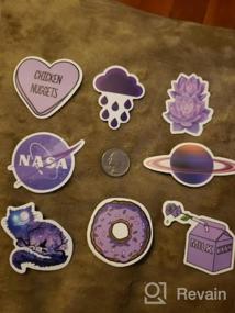 img 5 attached to 50-Pack Waterproof Aesthetic Purple Stickers For Teens, Girls - Perfect For Laptop, Hydro Flask, Phone, Car, Skateboard & Travel - Extra Durable 100% Vinyl