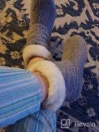 img 1 attached to Cozy Up In FRALOSHA Women'S Coral Velvet Slipper Socks: Super Soft & Fuzzy Lined Booties For Spring-Autumn! review by Boondo Viswanathan