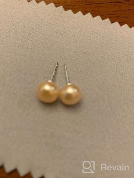 img 1 attached to 3 Pairs 925 Sterling Silver Cultured Pearl Stud Earrings Set AAA Freshwater Pearl Studs Hypoallergenic Sterling Silver Pearl Earrings For Women Girls review by Randy Jagers