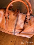 картинка 1 прикреплена к отзыву Women'S Vintage Leather Purses And Handbags Shoulder Bag Tote Top Handle Bags Designer Cross Body Satchel By Heshe от Eduardo Long