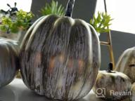 img 1 attached to 6 Pack Handmade Velvet Pumpkins For Fall Decorating - 4.72 In Faux Foam Pumpkin Tabletop Decoration For Autumn Halloween Thanksgiving Harvest Festive Home Decor review by Amber Powell