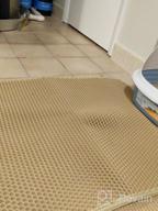 img 1 attached to WePet Cat Litter Mat: Urine Waterproof, Easy Clean & Scatter Control - No Phthalate Kitty Tray Box Rug Carpet review by Brian Rivera