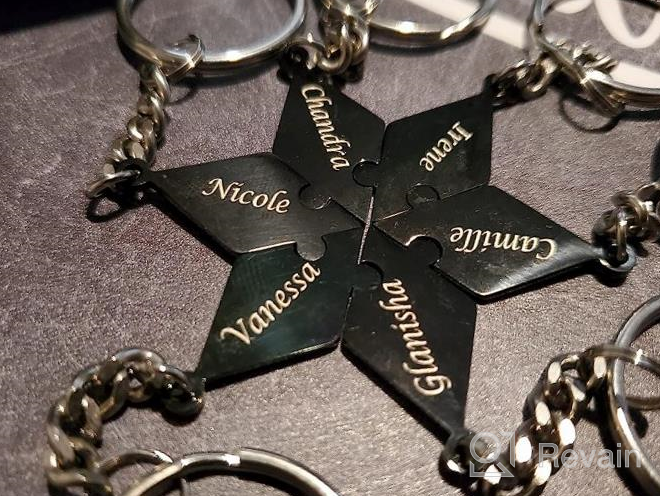 img 1 attached to Personalized Best Friend Keychains - Set Of 6 Star Puzzle Pieces For Friendship Or BFFs review by Kristin Morris