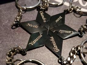 img 5 attached to Personalized Best Friend Keychains - Set Of 6 Star Puzzle Pieces For Friendship Or BFFs