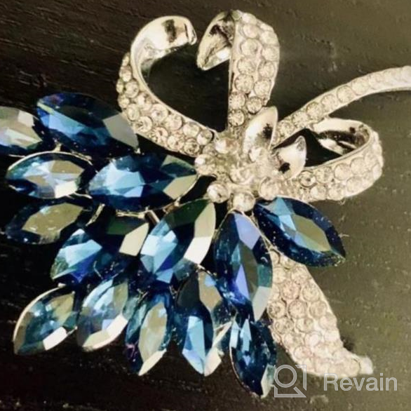 img 1 attached to 💎 Rhinestone Crystal Diamond Wedding Brooch - Women's Scarf Clip Party Pin Jewelry for Girls - Decorative Accessories for Weddings review by Karen Peterson