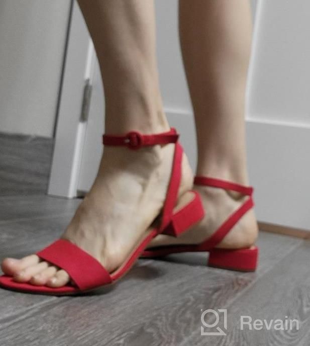 img 1 attached to CUSHIONAIRE Women'S Nila: Stylish, Comfy And Wide Widths Available Low Block Heel Sandals review by Mark Raj