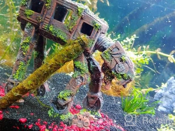 img 1 attached to Fazhongfa Resin Aquarium Decorations: Add Style And Fun To Your Fish Tank With Castle, Robot Dog And Cave Hideout Ornament - Perfect For Small And Medium Betta Fish! review by Amber Vue