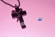 img 1 attached to Exquisite YOUFENG Birthstone Urn Necklaces for Ashes: Cross Cremation Pendant Urns for Human Ashes - Memorialize Your Loved Ones with a Beautiful Keepsake Locket Jewelry review by Micael Casillas