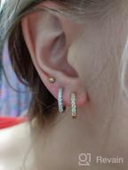 картинка 1 прикреплена к отзыву Stunning Minimal Jewelry For Women: 14K Gold/Silver/Rose Gold Plated Huggie Earrings With CZ Small Huggie Hoops, Dangle Drops, Hearts, Spikes, Crosses, And Initial Cuffs от Tyler Bonnell