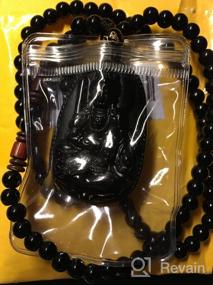 img 8 attached to Authentic 100% Pure Obsidian Zodiac Bodhisattva Pendant Necklace - Natural Amulet Talisman