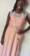 img 1 attached to Rhinestone Chiffon Bridesmaid Dress for Girls - Girls' Clothing Dresses review by Jacki Reichmann
