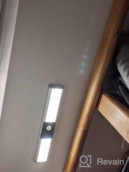 img 1 attached to Set Of 3 Motion Sensor Closet Lights With Warm Color Lighting, Rechargeable Battery And Magnetic Feature - Ideal For Under Cabinet, Counter, Kitchen And Stairs By MOSTON review by Samuel Naidu