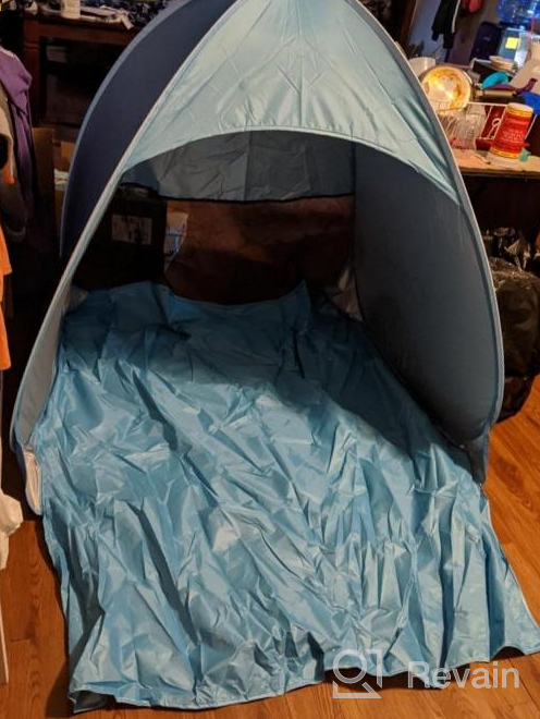 img 1 attached to Stay Cool And Protected On The Beach With The ICorer Automatic Pop Up Sun Shelter Tent review by Francis Vasquez