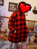 картинка 1 прикреплена к отзыву LetsFunny Oversized Blanket Sweatshirt Hoodie With Pocket, Sherpa Fleecehug Wearable Blanket For Adult Women Men Teens, Super Warm Cozy One Size Fits All (Black) от Matt Davis