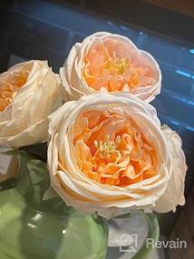 img 5 attached to 4 шт. Искусственные красные розы - UKELER Real Touch Austin Silk Flowers для домашнего декора, свадебной композиции и украшения вечеринки