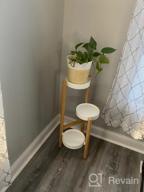 img 1 attached to 3 Tier Bamboo Plant Stand - Elegant Corner Display Holder For Indoor And Outdoor Garden, Home Decor And Plant Display Rack (3 Tier - 1) review by Gary Zielinski