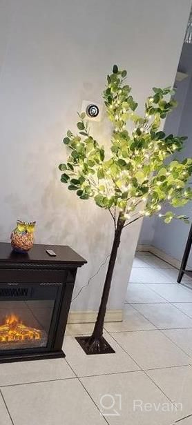 img 1 attached to Bring Elegant Ambiance To Any Space With Lightshare'S 5FT Lighted Eucalyptus Tree: Ideal For Weddings, Holidays, Parties & More! review by Leslie Taylor