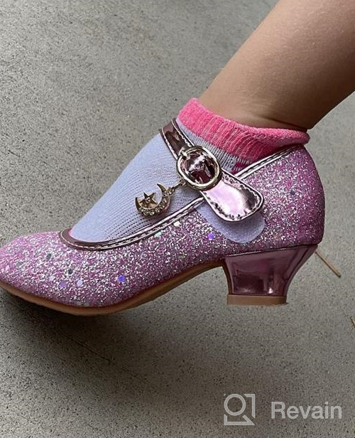 img 1 attached to 💎 Sparkly Princess Toddler Girls' Flats Shoes review by Zach Spangler