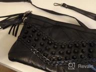 img 1 attached to Ayliss Women'S Rivet Leather Envelope Clutch: The Ultimate Crossbody Purse And Shoulder Bag review by Eric Salem