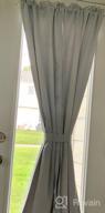 img 1 attached to Thermal Blackout French Door Curtains By DWCN - Privacy Panel For Glass Window, Kitchen, And Patio Doors - 25 X 40 Inches With Tieback - Greyish White, Rod Pocket Design - 1 Curtain Panel review by Lynn Hans