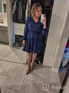 img 1 attached to Chic And Comfortable Fall Dresses For Women: LaSuiveur'S Lantern Style Mini Dress With V-Neck And Ruffled Tiers review by Justin Trujillo