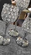 img 1 attached to Sparkling Elegance: VINCIGANT Gold Crystal Candle Holders For Stunning Wedding And Dinner Table Decor review by Antonio Parson