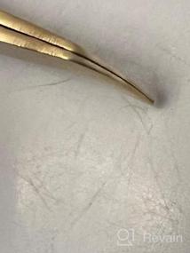 img 8 attached to LANKIZ Professional Boot Tweezers: Angled Tips For 3D-5D Volume Fan Lash Extensions - Gold 08A