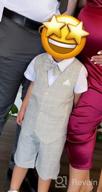 img 1 attached to Summer Outfit Set for Boys: 👖 4-Piece Cotton/Linen Blend Vest, Shirt, Tie, and Pants review by Eric Jackson