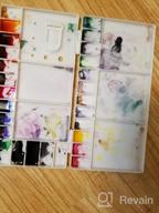 img 1 attached to Transon Paint Palette Box With 29 Color Mixing Wells And 1 Liner Brush - Ideal For Artists And Painting Projects review by Daveon Jumps