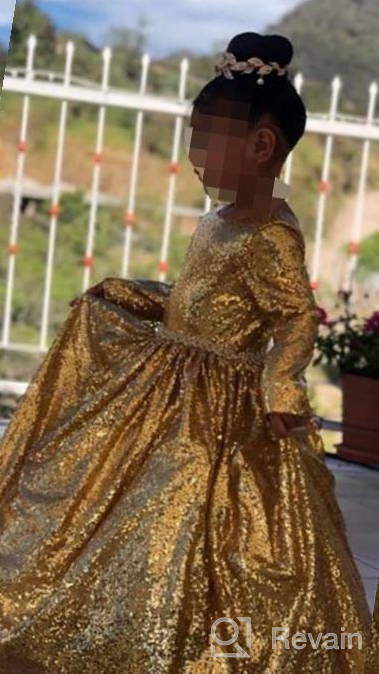 img 1 attached to 👗 Sequins Toddler Pageant Birthday Girls' Dresses by Gzcdress review by Ginger Peterson