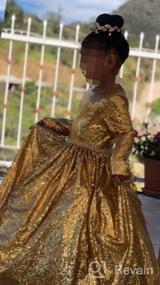 img 6 attached to 👗 Sequins Toddler Pageant Birthday Girls' Dresses by Gzcdress