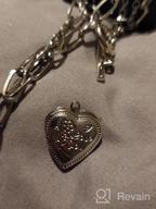 img 1 attached to HMOOY Heart Shaped Photo Locket Pendant Layered Necklace: Trendy Punk Chain Statement Jewelry for Women and Teens review by Cyndy Segotta