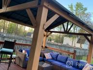 img 1 attached to YOLENY 11' X 13' Spruce Wood Framed Gazebo With Steel Hardtop Roof For Outdoor Parties And Events review by Agonia Pedrosa