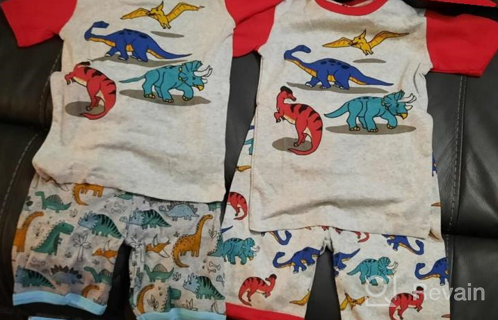 img 1 attached to 👶 Cute and Comfy Boys Cotton Toddler Pajamas: 2-Piece Baby Clothes Sets for Cozy Sleepwear review by Corey Vaz