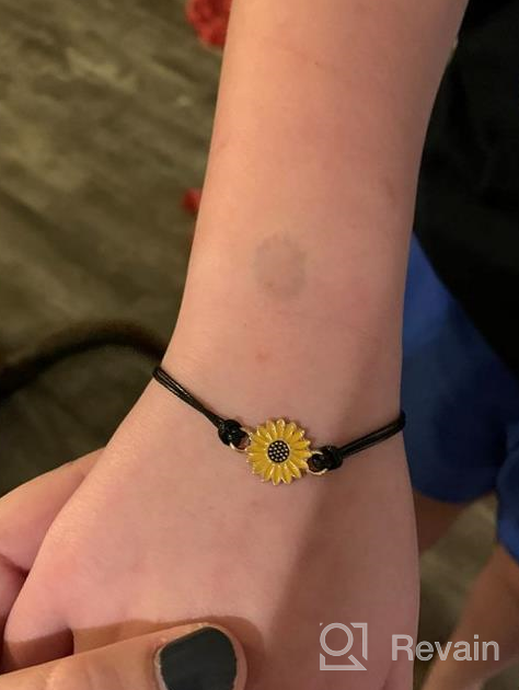 img 1 attached to Stunning Handmade Sunflower Promise Bracelets: Perfect Friendship Gift for Women, Girls, Couples, and Best Friends review by Jennifer Corbett