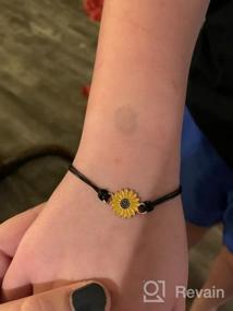 img 5 attached to Потрясающие ручной работы браслеты с подсолнечниками: идеальный подарок на дружбу для женщин, девочек, пар и лучших друзей