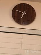 img 1 attached to Rustic Elegance Meets Functionality: 12-Inch Shabby Chic Wooden Wall Clock For Home And Office review by Chris Hall